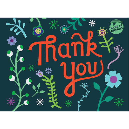 Floral Thank You Card front