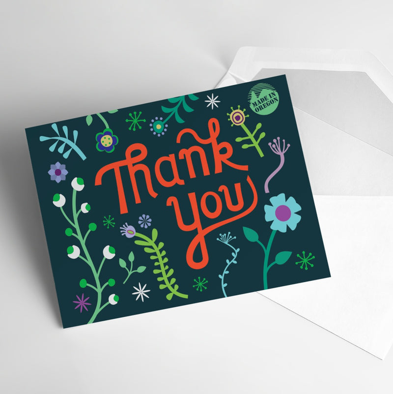 Load image into Gallery viewer, Floral Thank You Card
