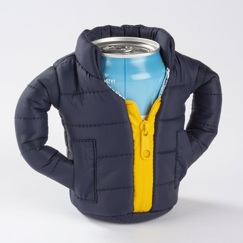 Load image into Gallery viewer, Puffin Beverage Blue and Gold Jacket
