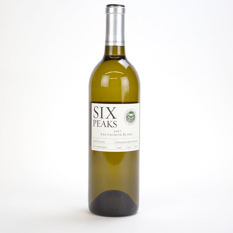 Load image into Gallery viewer, 2017 Six Peaks Sauvignon Blanc - Jesse Vineyard, front of bottle
