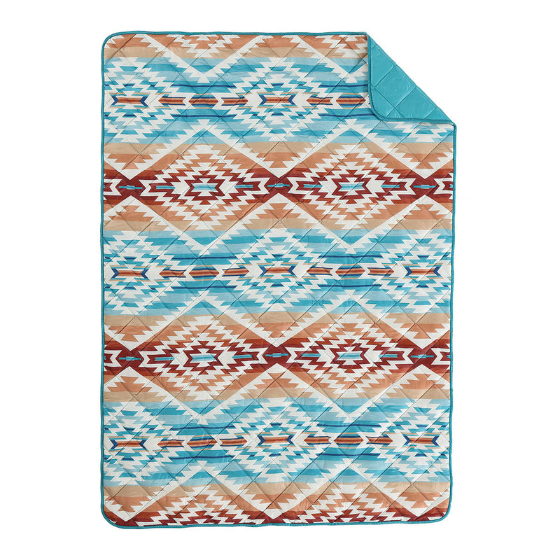Load image into Gallery viewer, Pendleton Pagosa Springs Packable Throw Blanket Open
