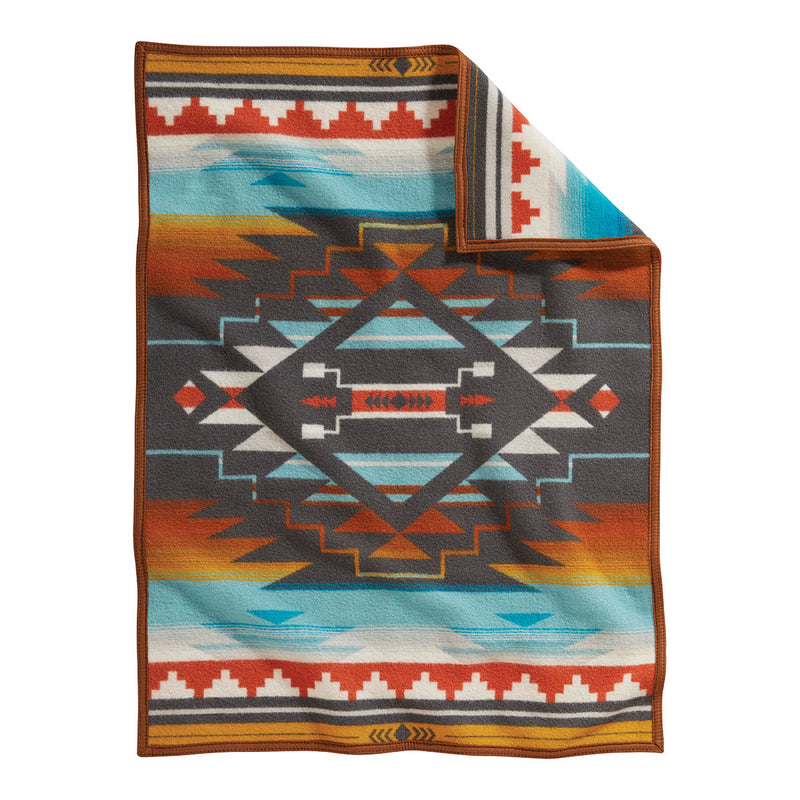 Load image into Gallery viewer, Pendleton Nike 7 Generations Wool Blanket Twin Back
