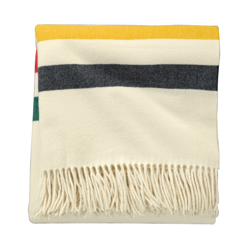 Load image into Gallery viewer, Pendleton 5th Avenue Glacier National Park Wool Blanket Throw with Fringe

