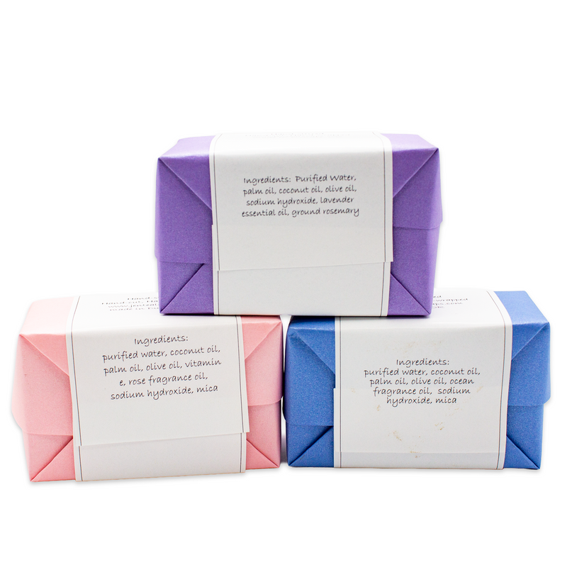 Load image into Gallery viewer, Jenteal, Oregon Soap 3 Bar Gift Bag (Coast, Rose, Lavender)
