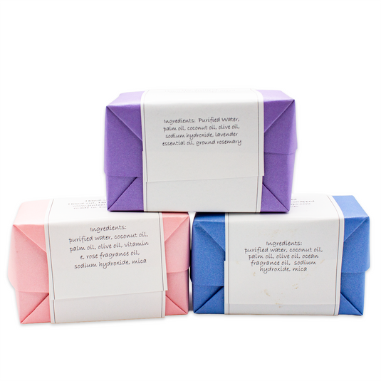Jenteal, Oregon Soap 3 Bar Gift Bag (Coast, Rose, Lavender)