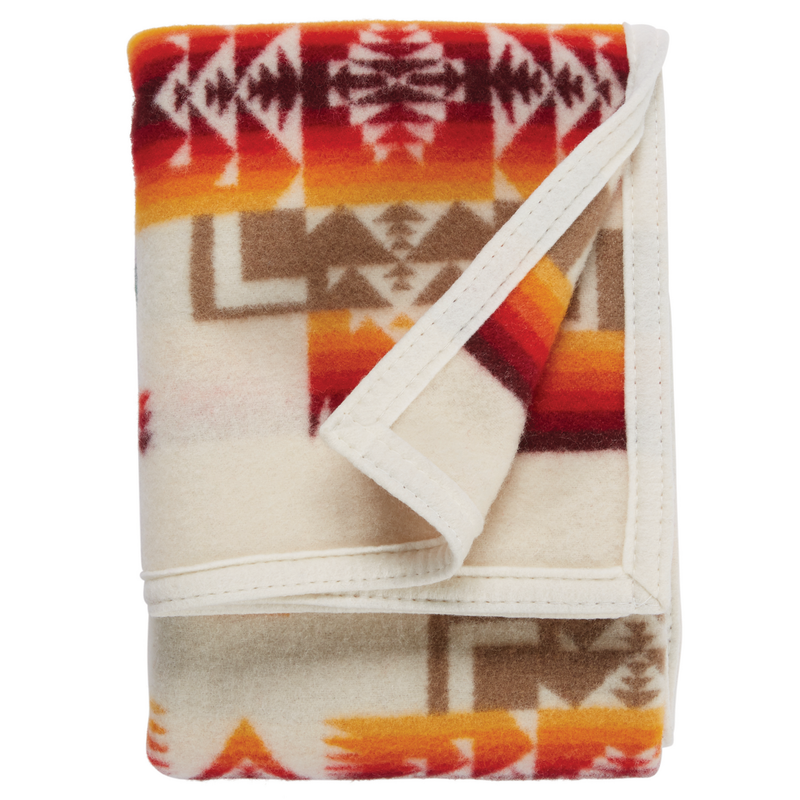 Load image into Gallery viewer, Pendleton Ivory Chief Joseph Muchacho Wool Baby Blanket
