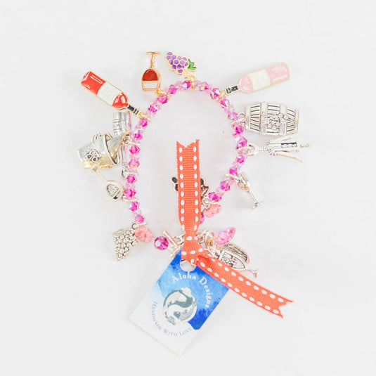 From Vines to Wine Charm Bracelet