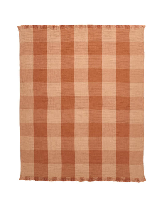 Pendleton Fringed Cotton Throw Clay