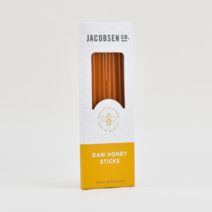 Jacobsen Salt Co. Raw Honey Sticks, 10pc.