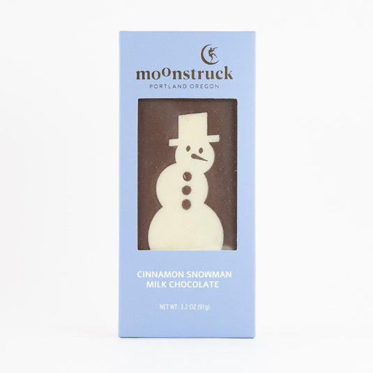 Moonstruck Cinnamon Milk Chocolate Snowman Bar