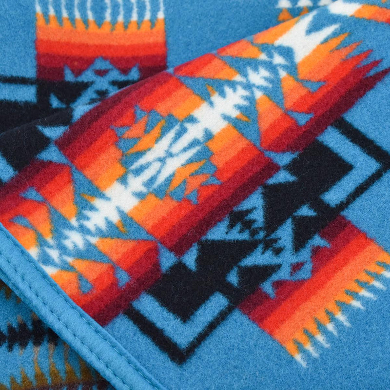 Load image into Gallery viewer, Pendleton Chief Joseph Muchacho Turquoise Wool Baby Blanket, Crib
