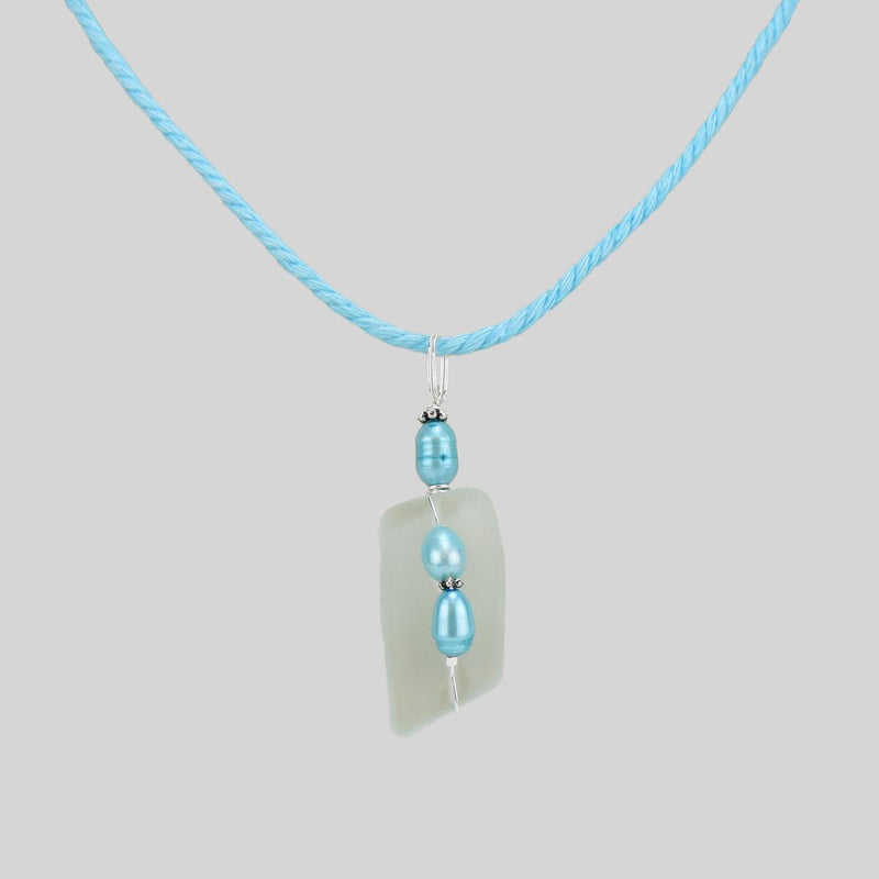 Load image into Gallery viewer, Essence of Fire &amp; Sea Blue Mermaid Tears Necklace robins egg blue
