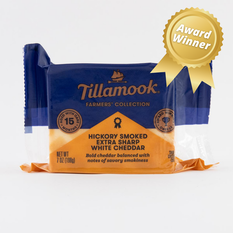 Load image into Gallery viewer, Tillamook Farmers&#39; Collection Hickory Smoked Extra Sharp White Cheddar, 7oz.
