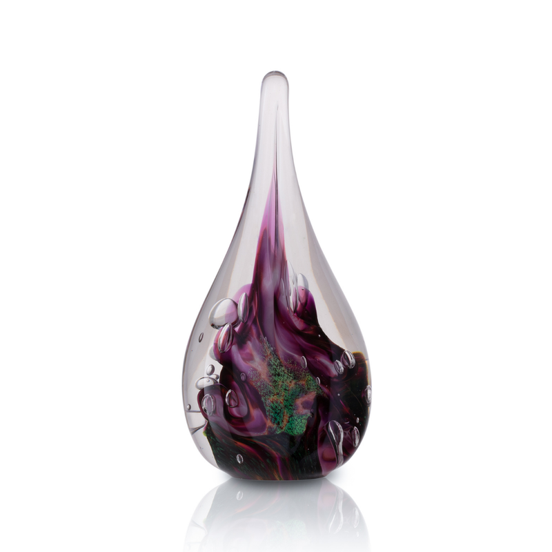 Load image into Gallery viewer, The Glass Forge Salmon Lavender Flame Weight, Small
