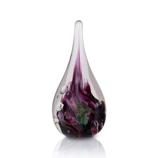 The Glass Forge Salmon Lavender Flame Weight, Small