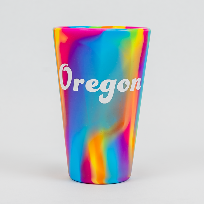 Silipint Oregon Hippie Hops Silicone Pint Glass, 16oz.