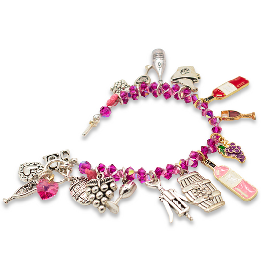 From Vines to Wine Charm Bracelet