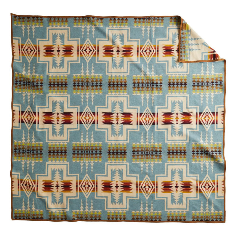 Load image into Gallery viewer, Pendleton Shale Harding Jacquard Wool Blanket Queen Front
