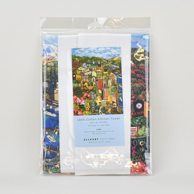 Load image into Gallery viewer, Portland Cityscape Tea Towel
