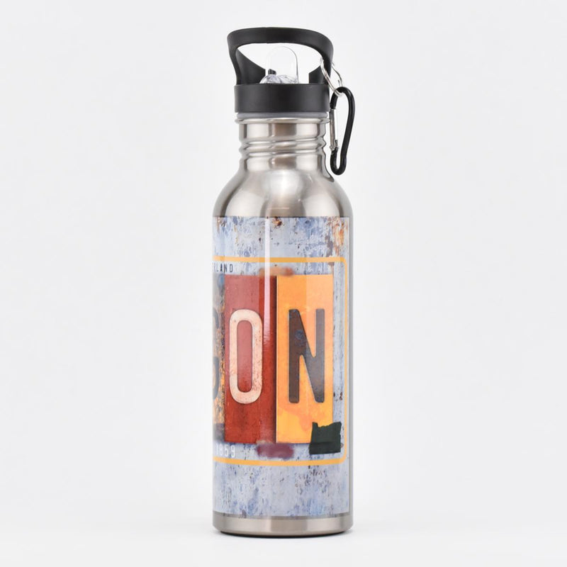 Load image into Gallery viewer, Oregon License Plate Stainless Steel Water Bottle
