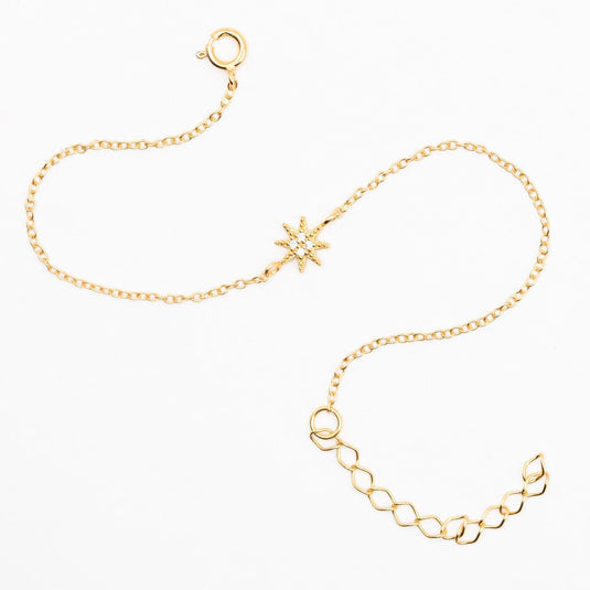 Crystal Star Gold Chain Bracelet