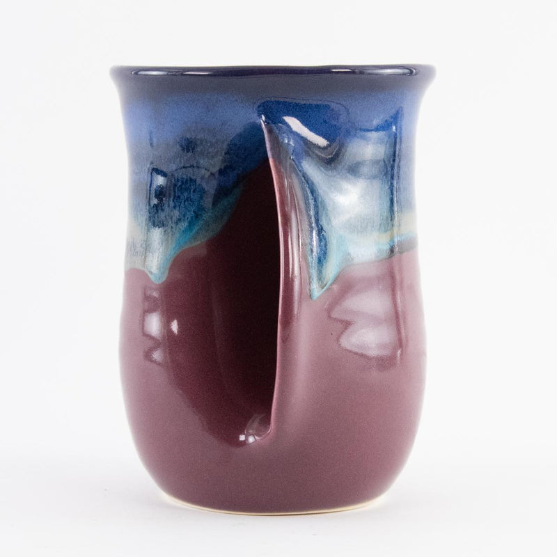 Load image into Gallery viewer, Clay in Motion Purple Passion Handwarmer Mug, Right Hand
