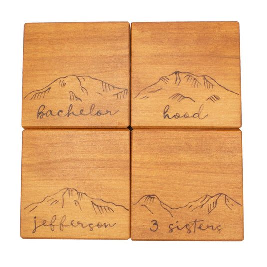 Oregon Mountains Coaster, Set of 4