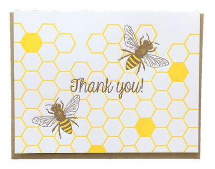 Card Honey Bees Thank You