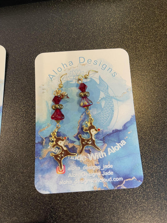Earring Reindeer charm