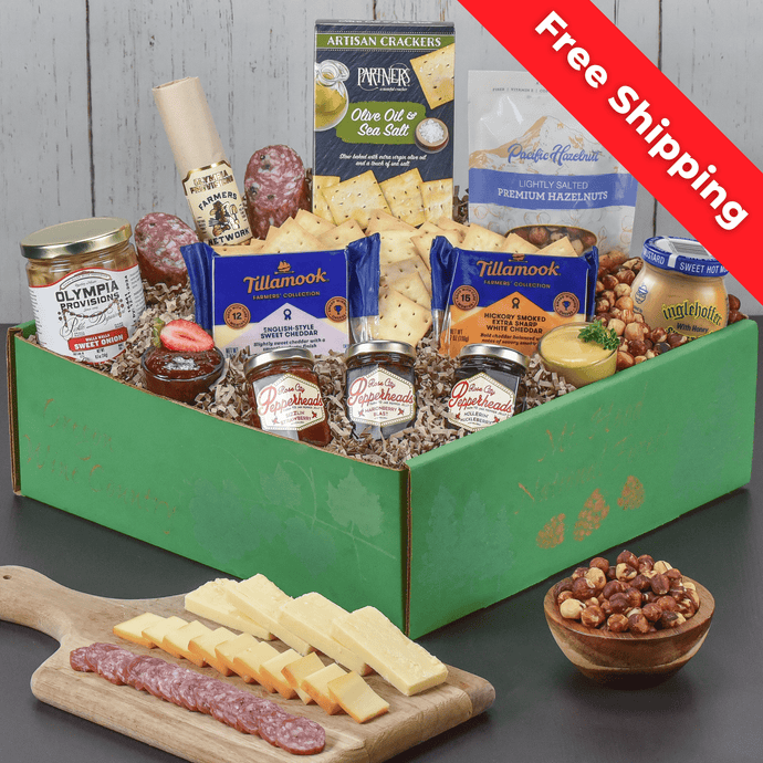 Classic Oregon Cheese Board Gift Basket