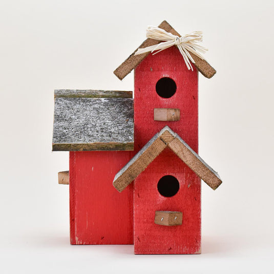Foothills Wood Factory Reclaimed Wood Red Birdhouse Condo