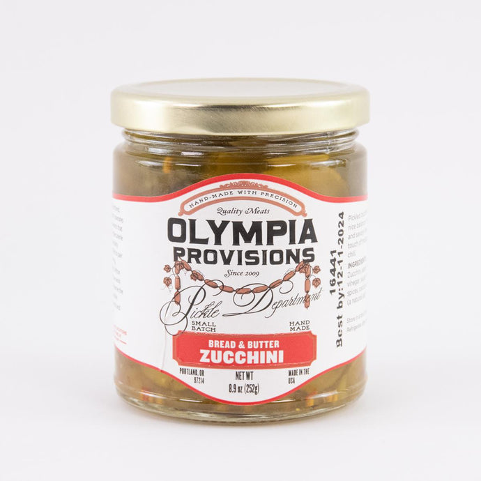 Olympia Provisions Pickled Bread & Butter Zucchini, 9oz.