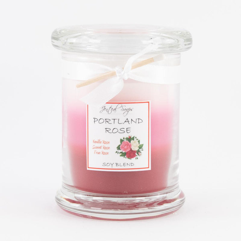 Load image into Gallery viewer, Jenteal Soaps Portland Rose Layer Candle, 7oz.
