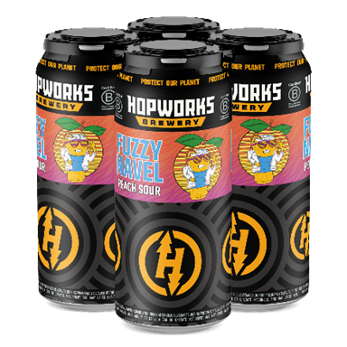 Hopworks Brewing Fuzzy Navel Peach Sour 16oz