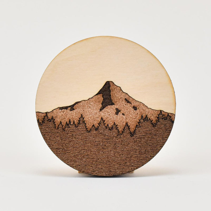 Load image into Gallery viewer, Path and Oak Light Wood Mt Hood Coaster
