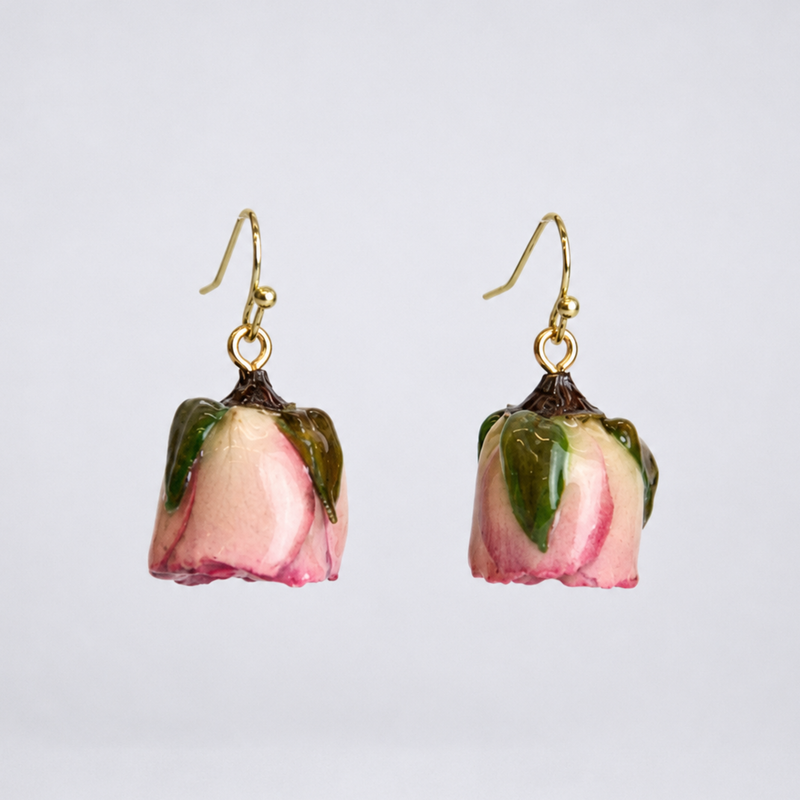 Load image into Gallery viewer, Preserved Rose Bud Earrings
