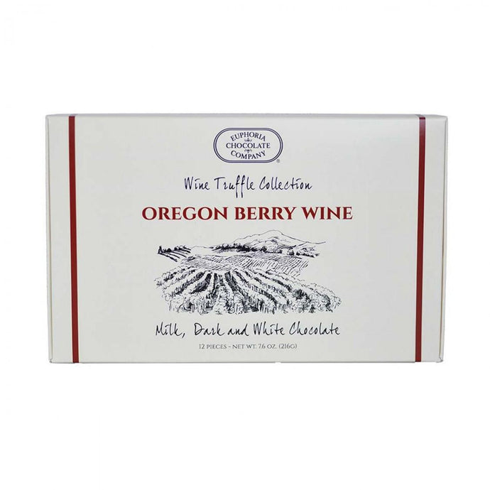 Euphoria Chocolate Oregon Berry Wine Truffle, 12pc