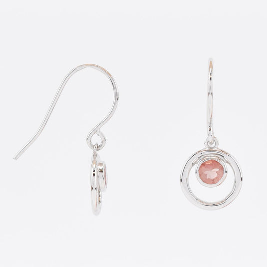 Desert Sun Gems Sunstone in Circle Earrings front and side