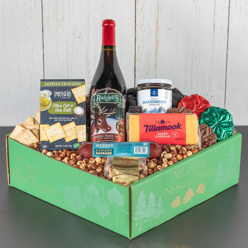 Load image into Gallery viewer, Rudolph&#39;s Red Gourmet Gift Basket
