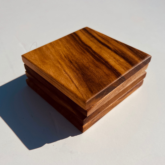 Myrtlewood Coaster Set, 4 Pack