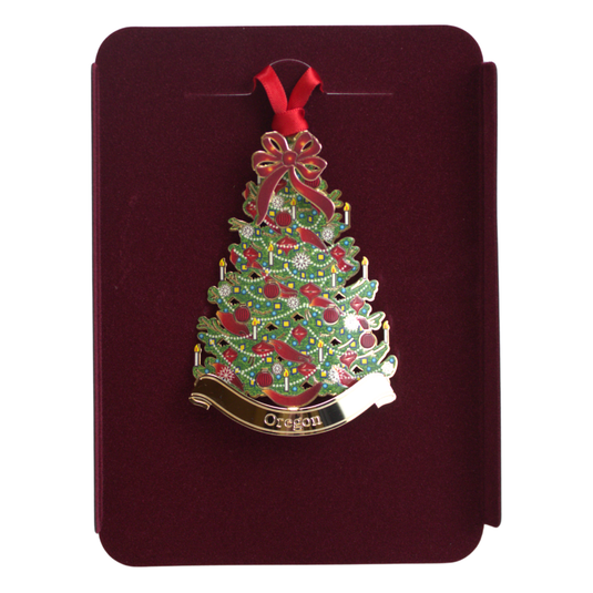 Oregon Christmas Tree Gold Ornament