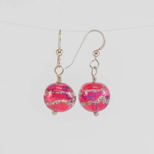 Oregon Sands Glass Bead Earrings