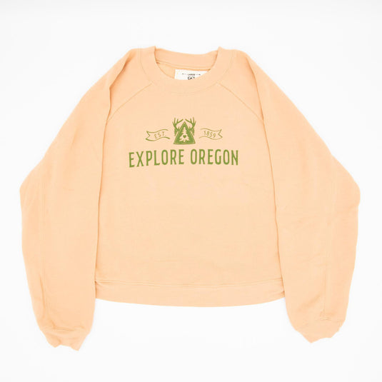 Be Oregon Explore Oregon Crop Crewneck Sweatshirt