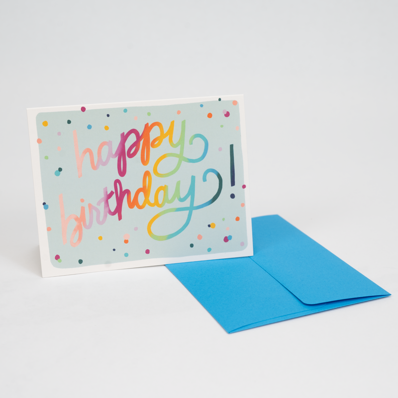 Load image into Gallery viewer, Prismatic Script Birthday Card
