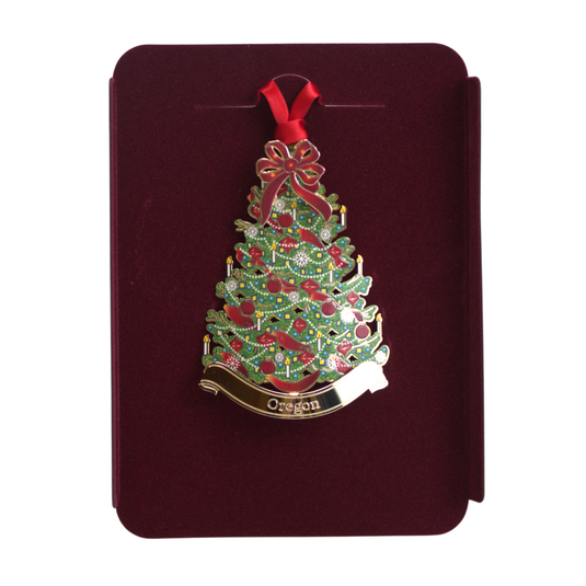 Oregon Christmas Tree Gold Ornament