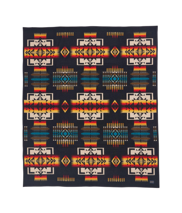 Pendleton Chief Joseph Black Wool Blanket, Twin