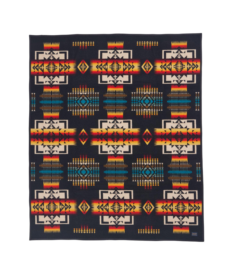 Load image into Gallery viewer, Pendleton Chief Joseph Black Wool Blanket, Twin
