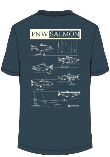 Load image into Gallery viewer, Graflectics PNW Salmon Tshirt
