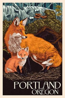 Bookmark Portland Fox and Kit Wood