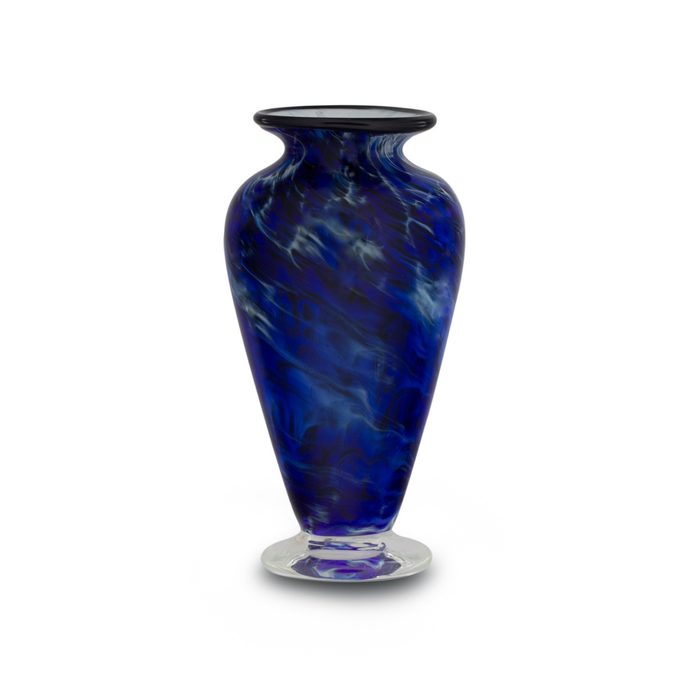 The Glass Forge Cobalt Frit Vase, Small